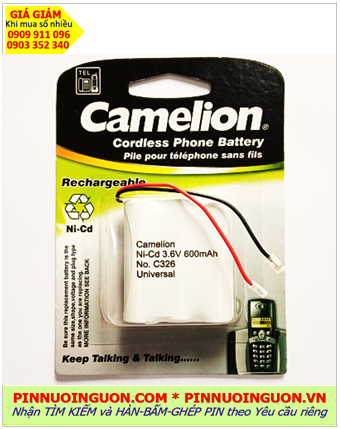 Camelion C326, Pin điện thoại bàn không dây Camelion C326 (NiMh 3.6v-AAA600mAh)